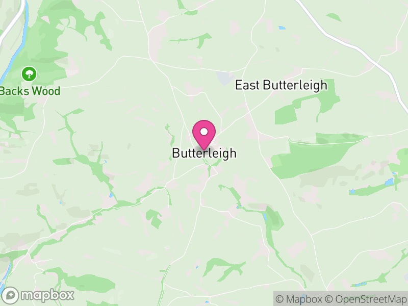 Map of Butterleigh, Mid Devon