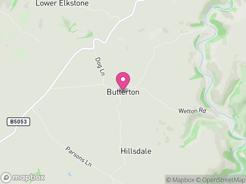 Map of Butterton, Staffordshire Moorlands