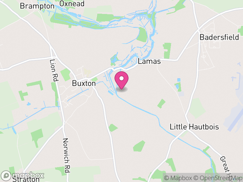 Map of Buxton with Lamas, Broadland