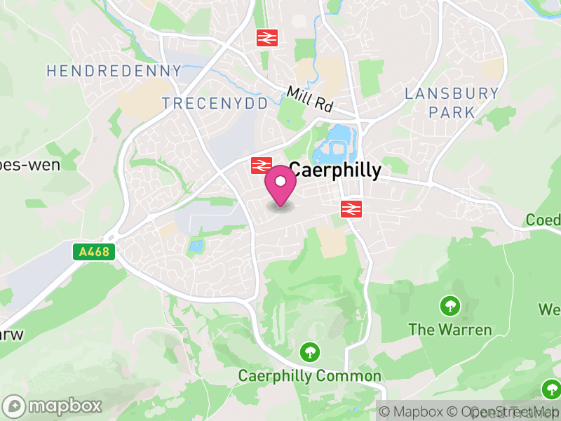 Map of Caerphilly, Caerphilly