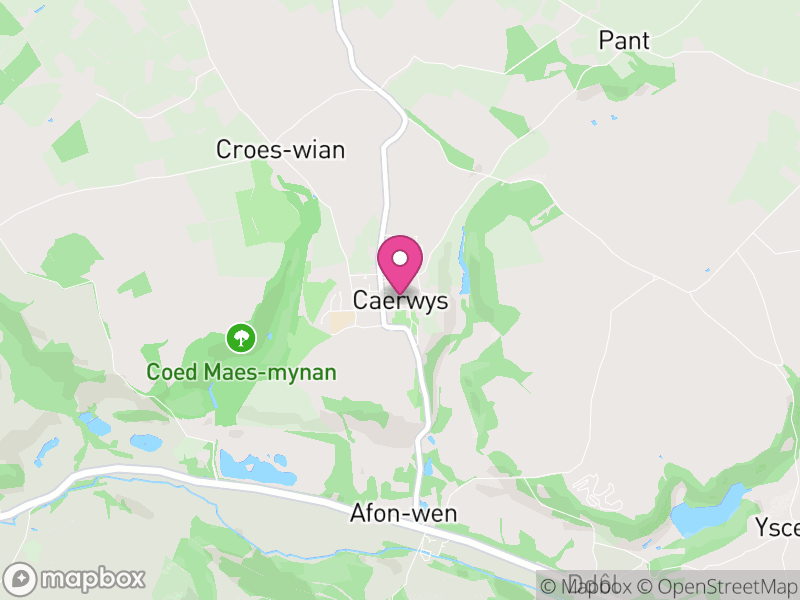 Map of Caerwys, Flintshire