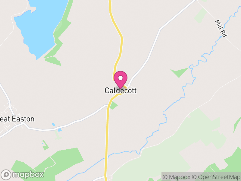Map of Caldecott, Rutland