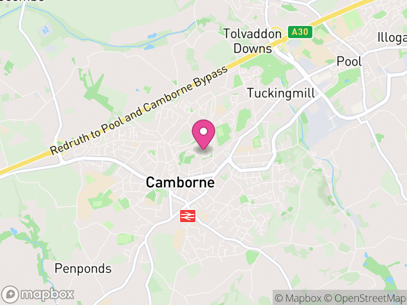 Map of Camborne, Cornwall