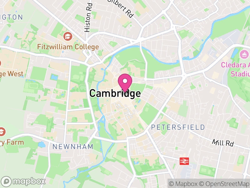 Map of Cambridge, Cambridgeshire