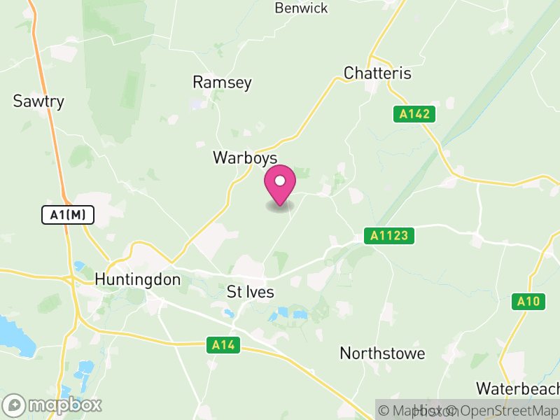 Map of Cambridgeshire, England