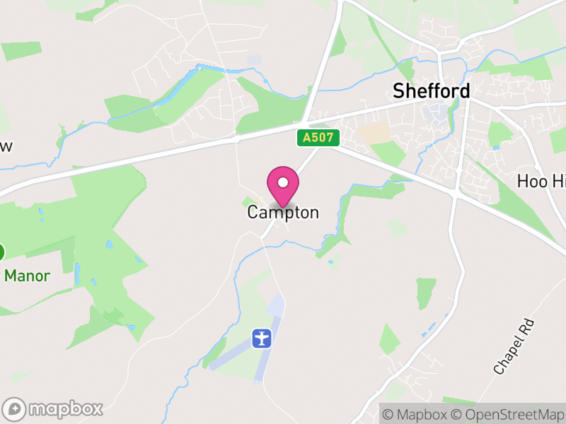 Map of Campton and Chicksands, Central Bedfordshire