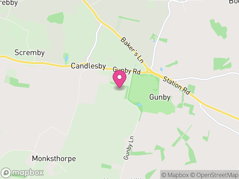 Map of Candlesby with Gunby, East Lindsey