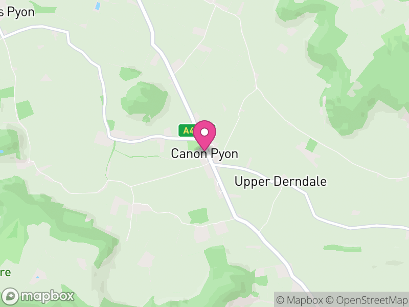 Map of Canon Pyon, Herefordshire