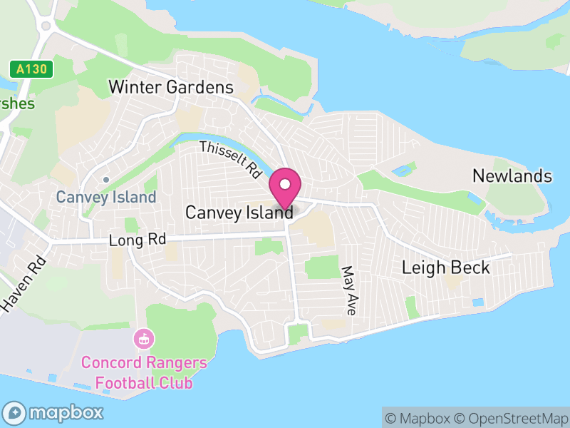 Map of Canvey Island, Castle Point