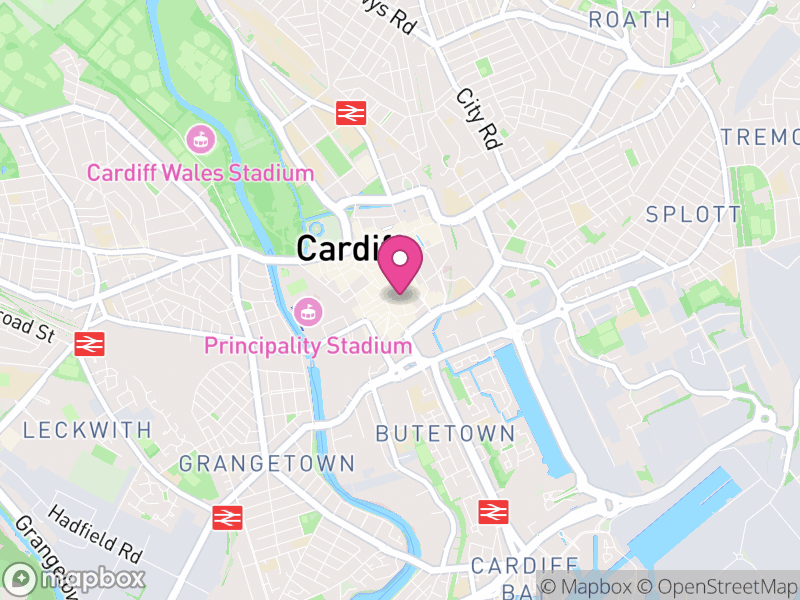 Map of Cardiff, Cymru / Wales