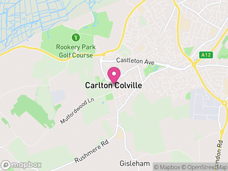 Map of Carlton Colville, East Suffolk