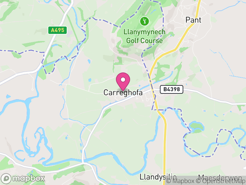 Map of Carreghofa, Powys