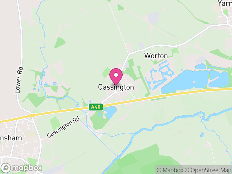 Map of Cassington, West Oxfordshire