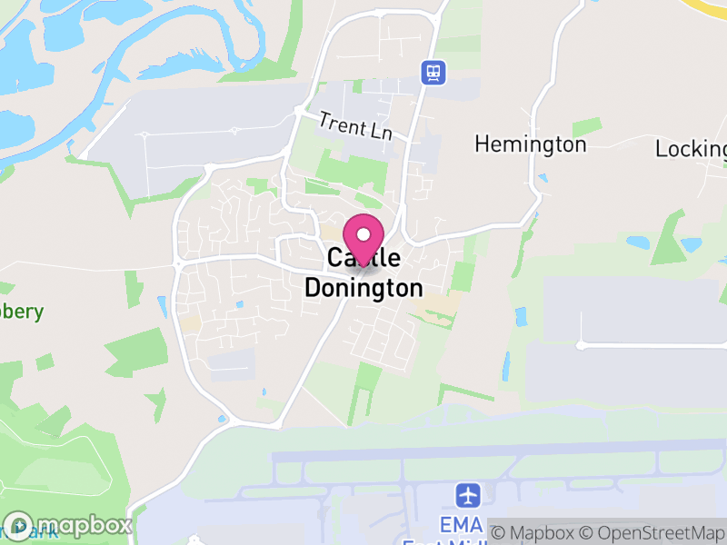 Map of Castle Donington, North West Leicestershire