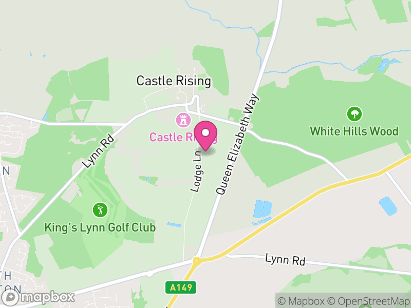 Map of Castle Rising, King's Lynn and West Norfolk