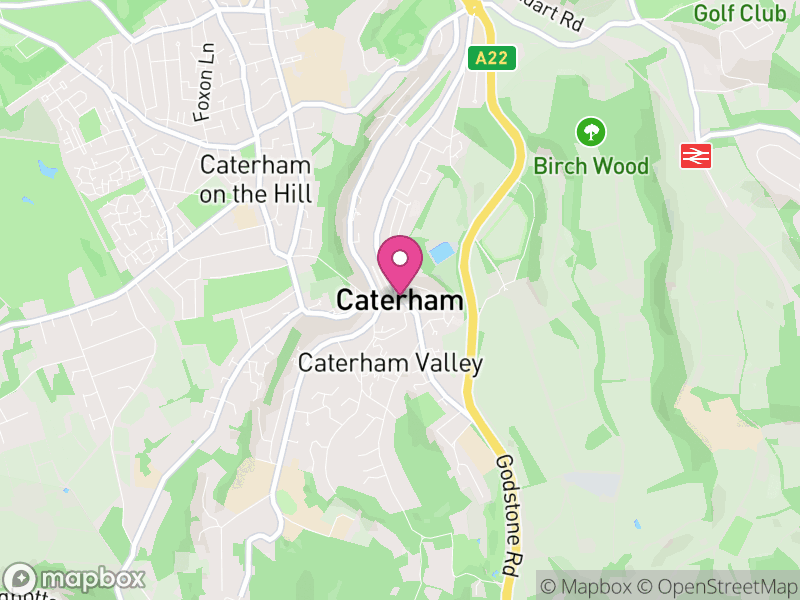 Map of Caterham Valley, Tandridge