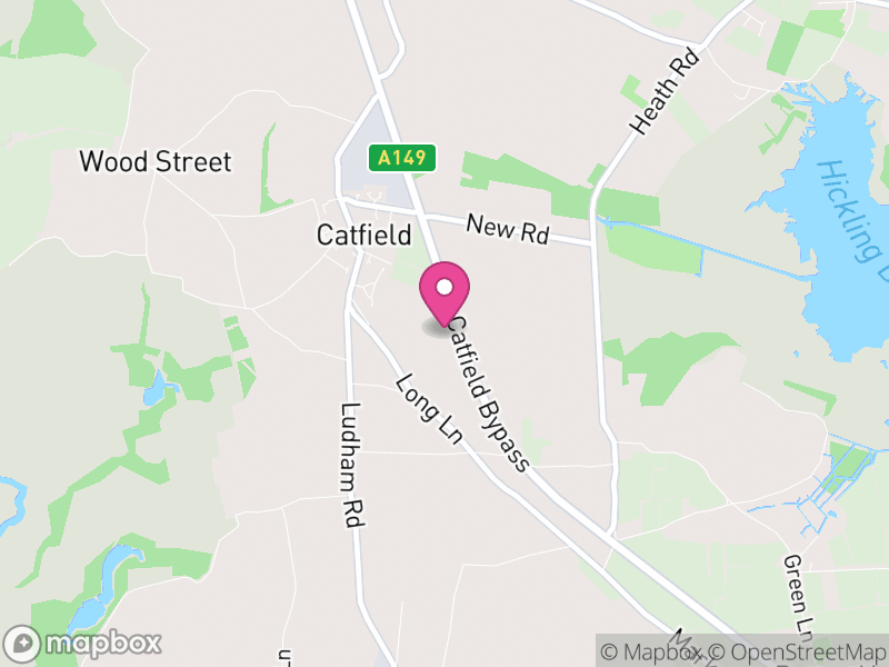 Map of Catfield, North Norfolk