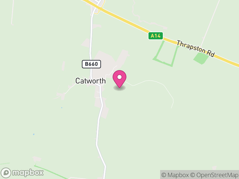 Map of Catworth, Huntingdonshire