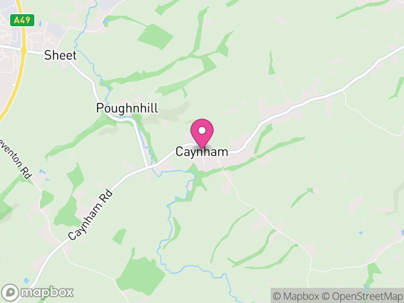 Map of Caynham, England