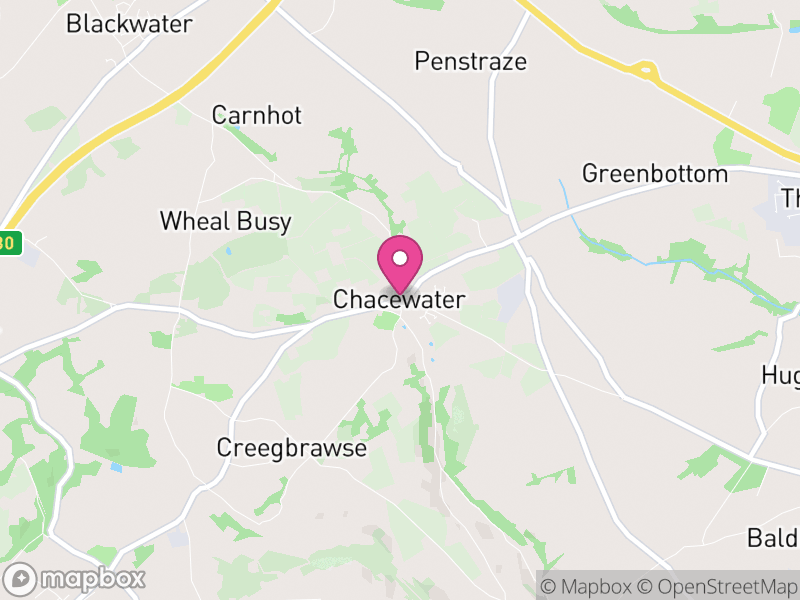 Map of Chacewater, Cornwall