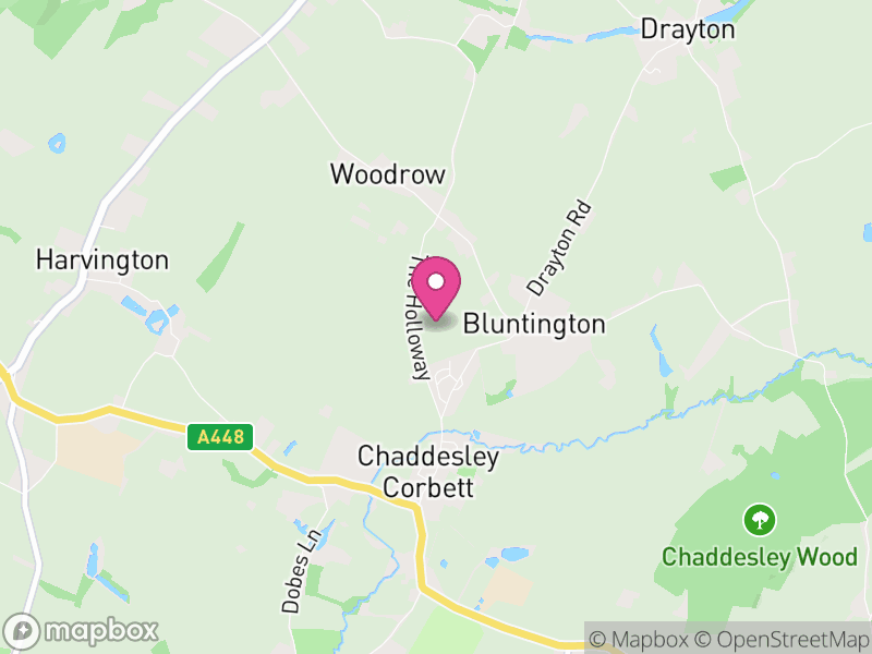 Map of Chaddesley Corbett, Wyre Forest