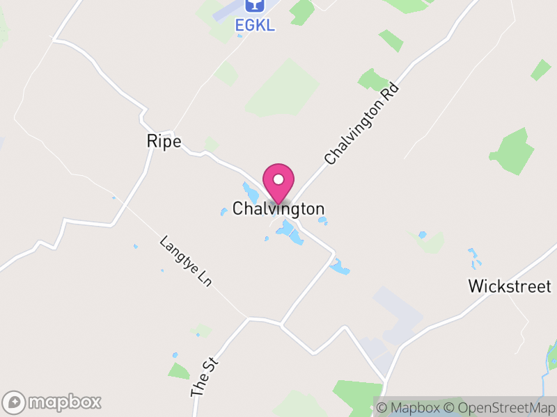 Map of Chalvington with Ripe, Wealden