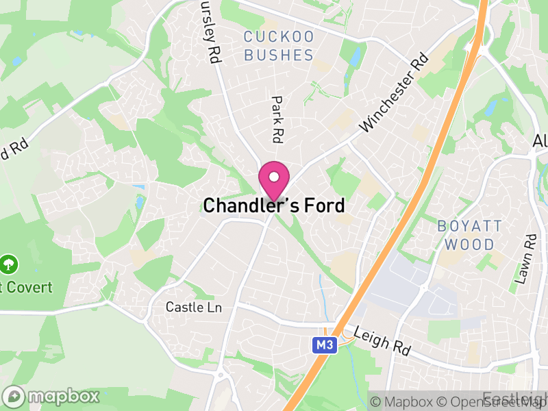Map of Chandler's Ford, Eastleigh