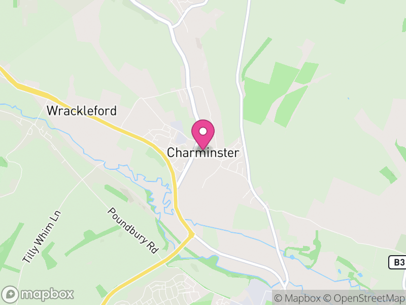 Map of Charminster, Dorset