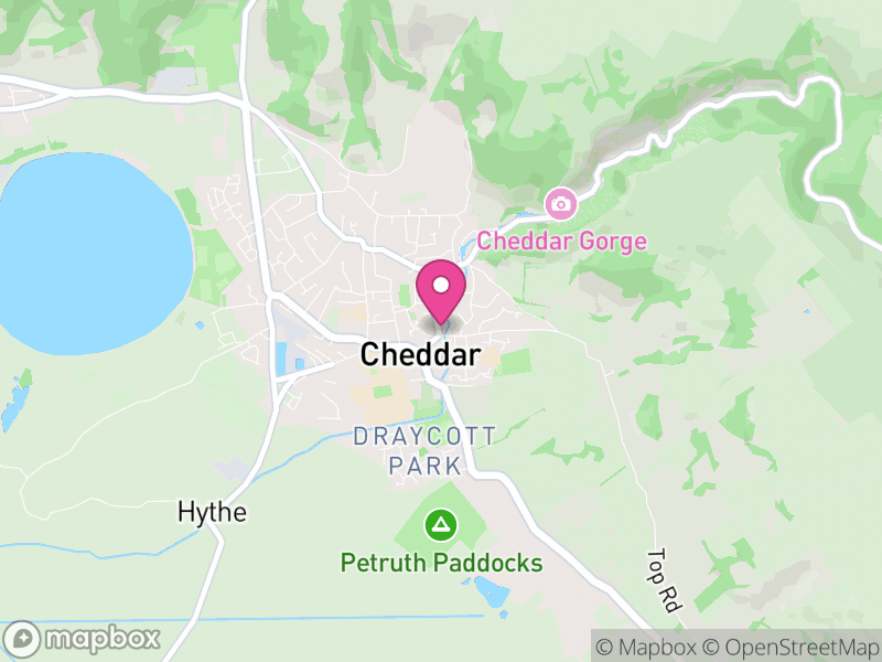 Map of Cheddar, Somerset