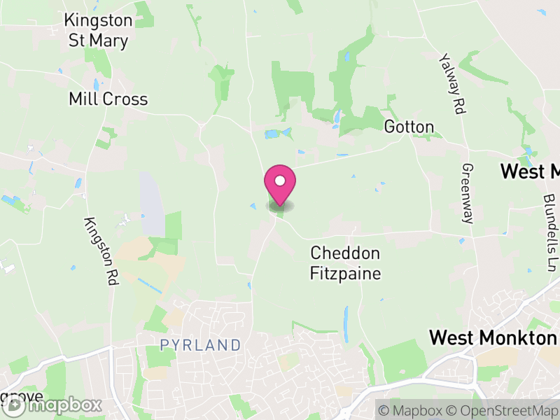 Map of Cheddon Fitzpaine, Somerset