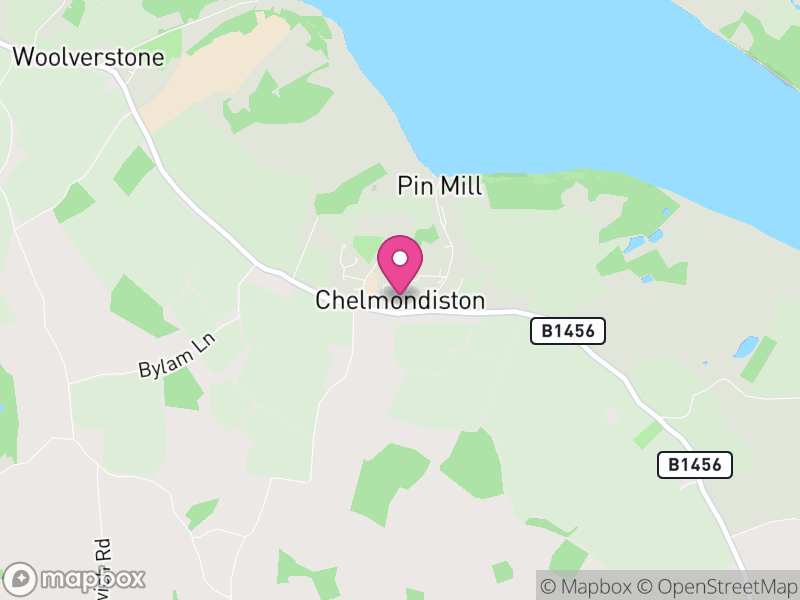 Map of Chelmondiston, Babergh
