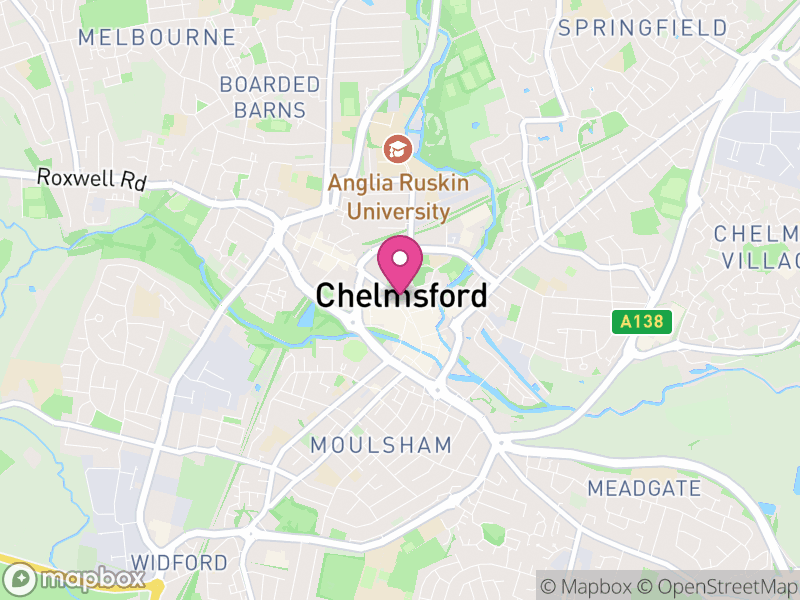 Map of Chelmsford, Essex
