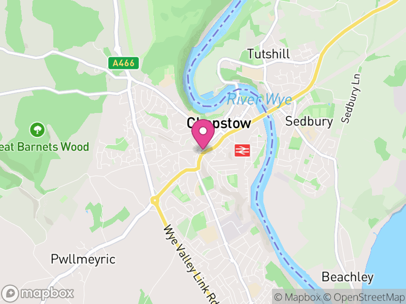 Map of Chepstow, Monmouthshire