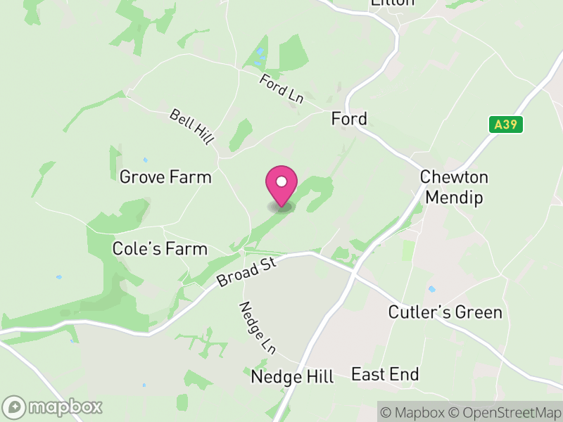 Map of Chewton Mendip, Somerset