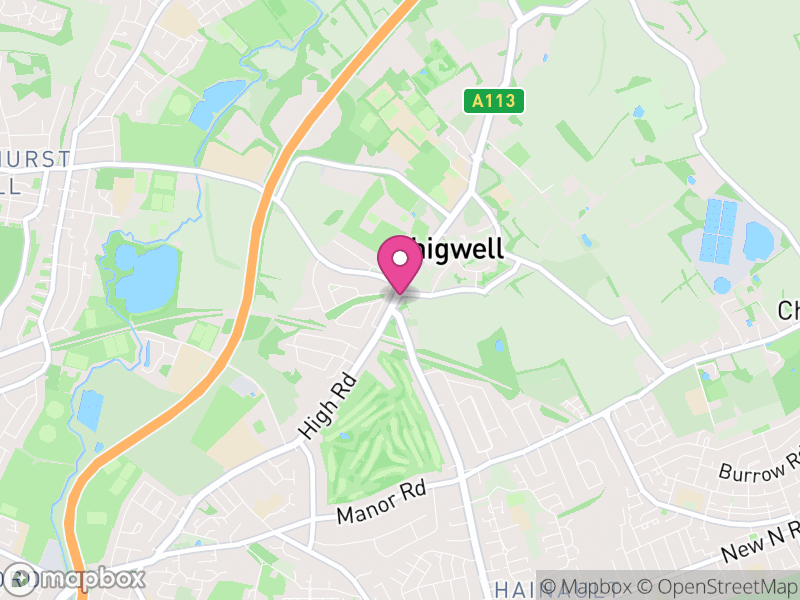Map of Chigwell, Epping Forest