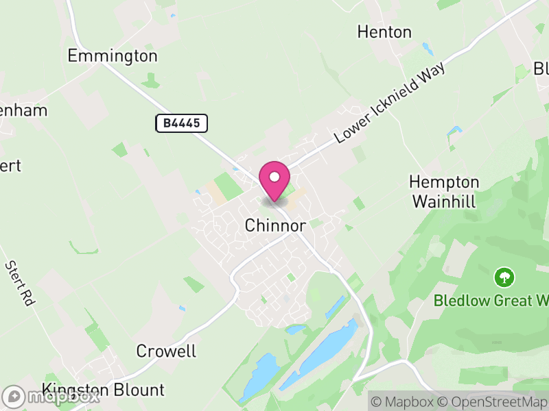 Map of Chinnor, South Oxfordshire