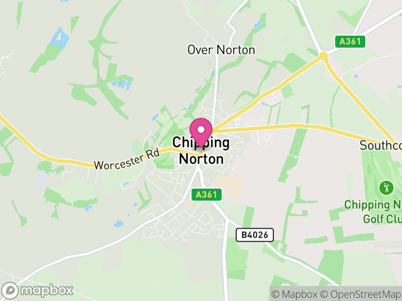 Map of Chipping Norton, West Oxfordshire