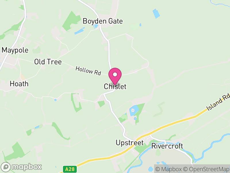 Map of Chislet, Canterbury
