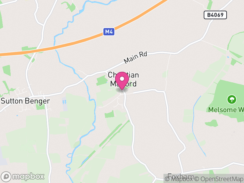 Map of Christian Malford, Wiltshire