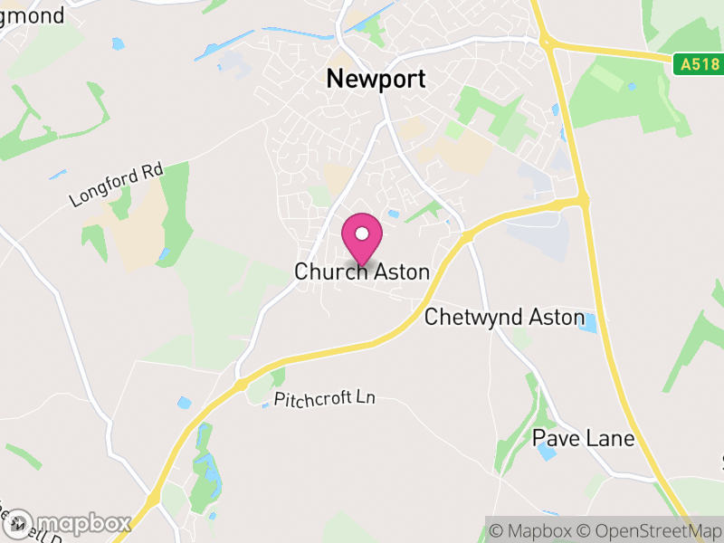 Map of Church Aston, Telford and Wrekin