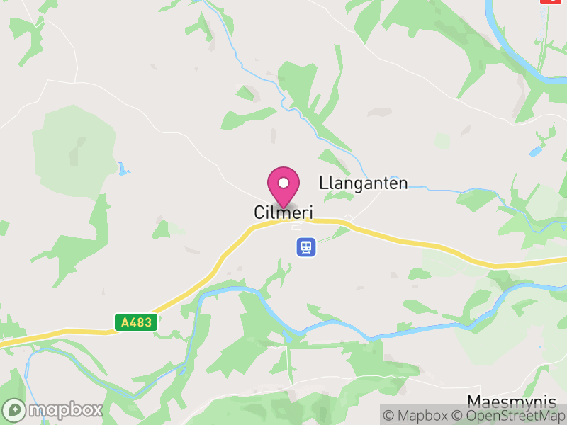 Map of Cilmery, Powys