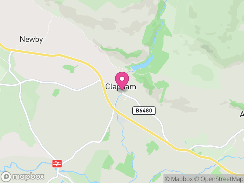 Map of Clapham cum Newby, North Yorkshire
