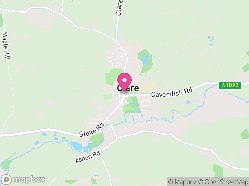 Map of Clare, West Suffolk