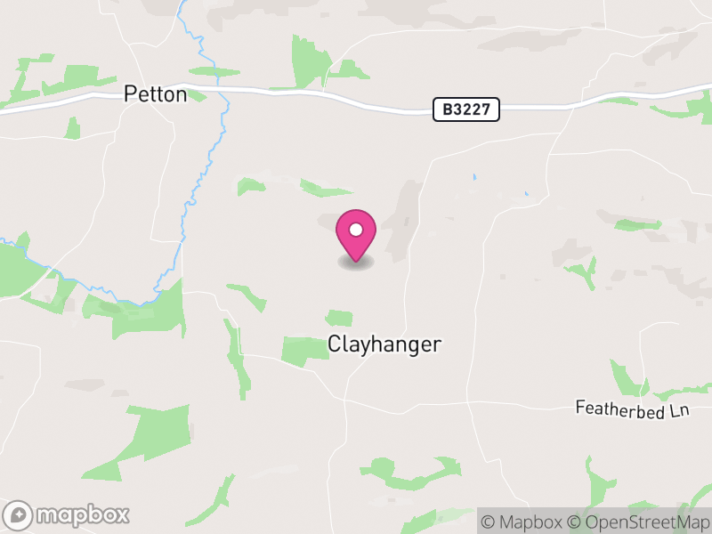 Map of Clayhanger, Mid Devon