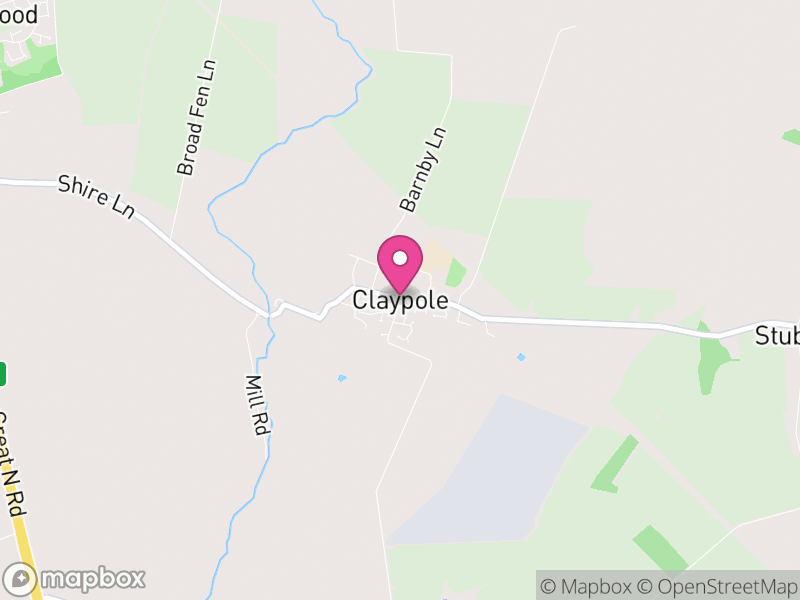 Map of Claypole, South Kesteven