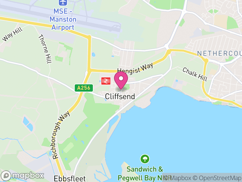 Map of Cliffsend, Thanet