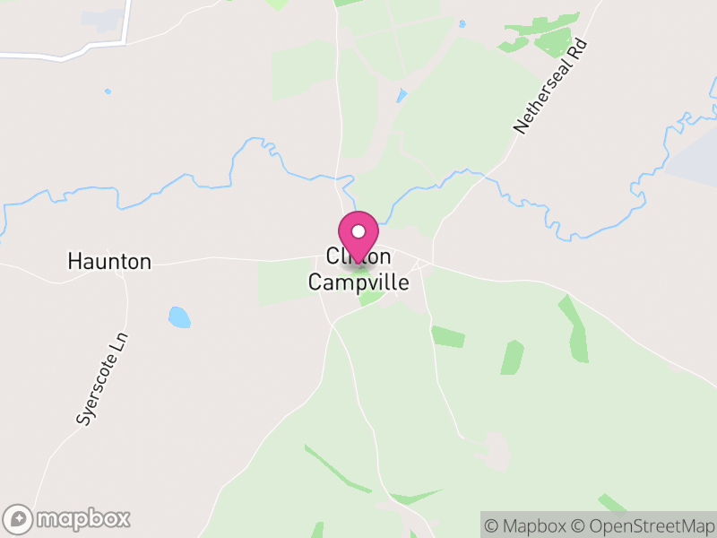 Map of Clifton Campville, Lichfield