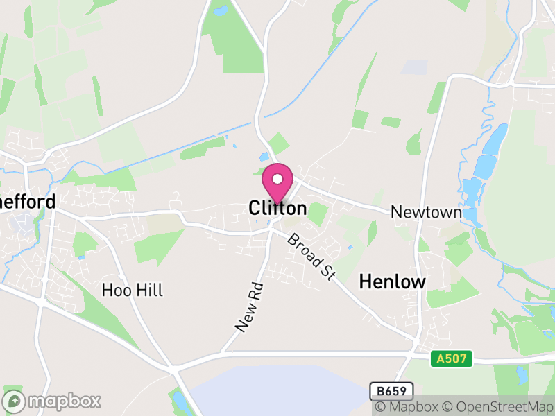 Map of Clifton, Central Bedfordshire