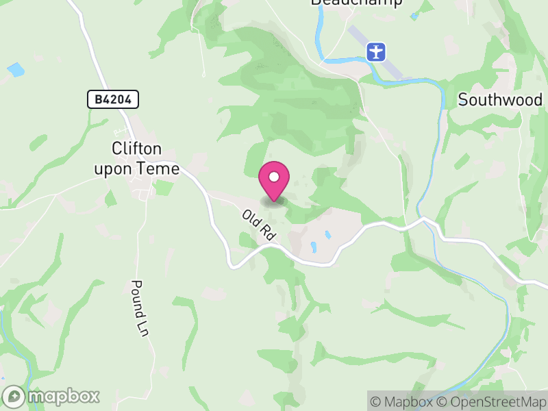 Map of Clifton upon Teme, Malvern Hills