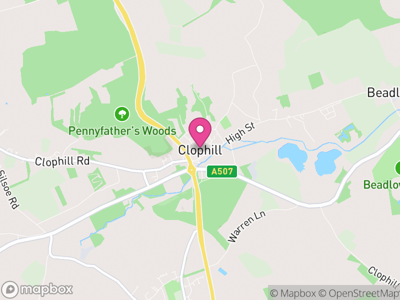 Map of Clophill, Central Bedfordshire